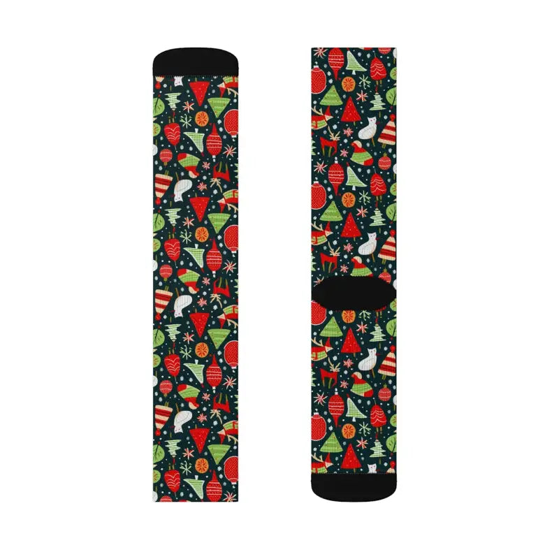 Festive Pattern Christmas Socks - Holiday Vibes - DipaliZ