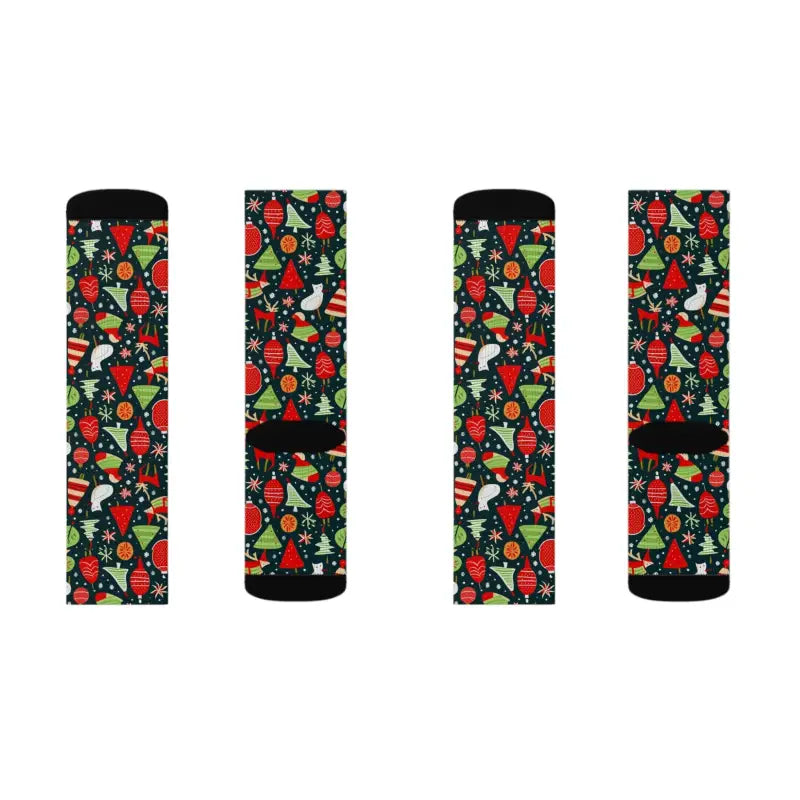 Festive Pattern Christmas Socks - Holiday Vibes - DipaliZ