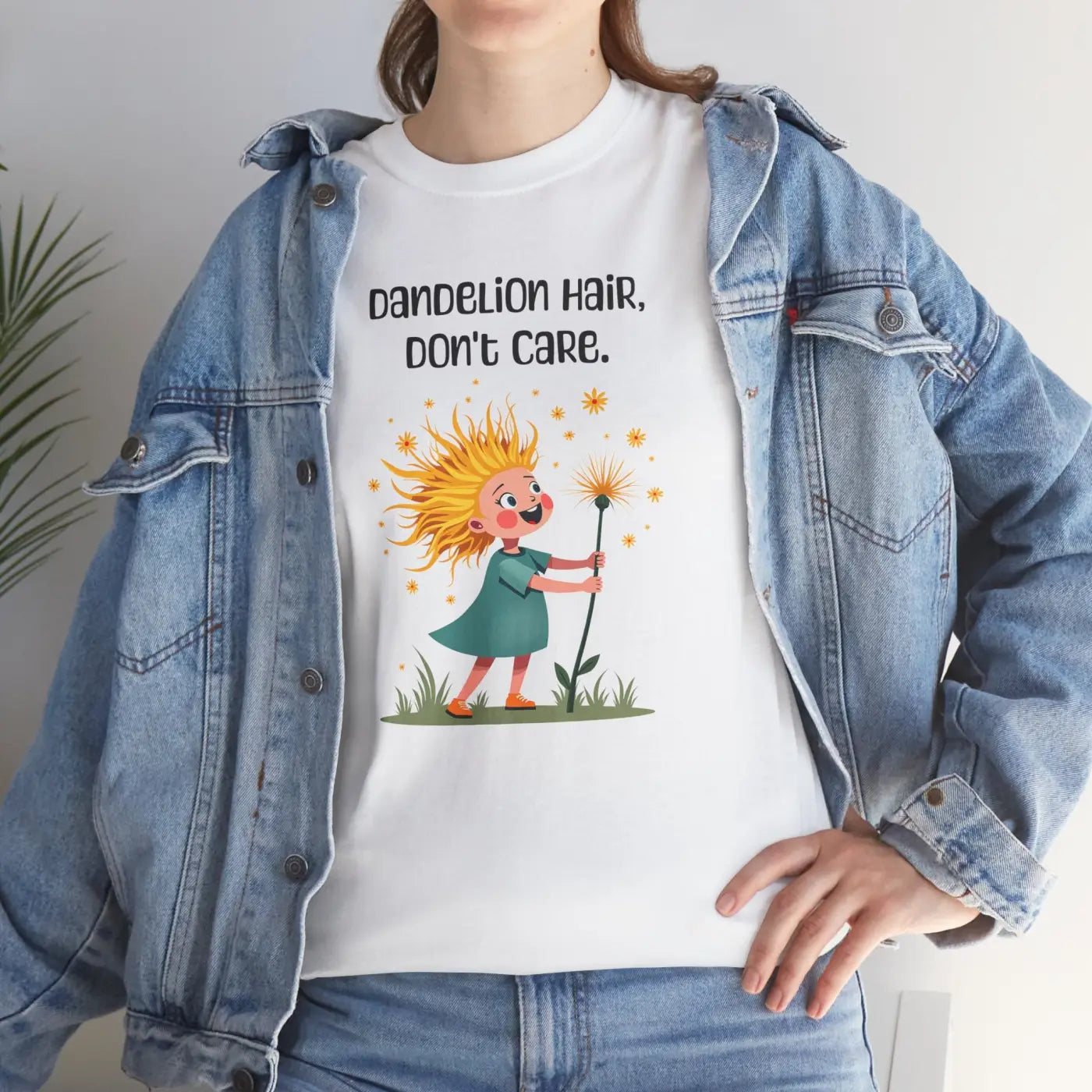Dandelion Hair Dont Care Tee - Heavy Cotton Unisex - DipaliZ