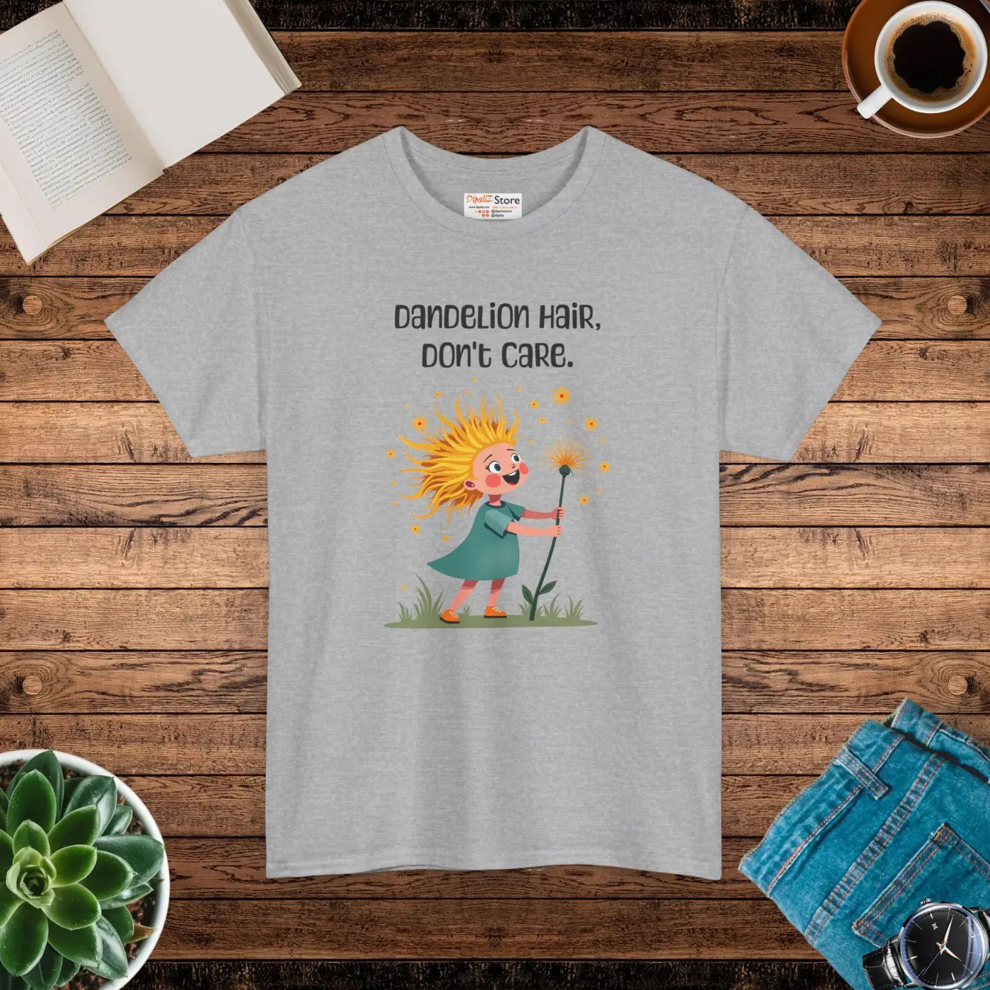 Dandelion Hair Dont Care Tee - Heavy Cotton Unisex - DipaliZ