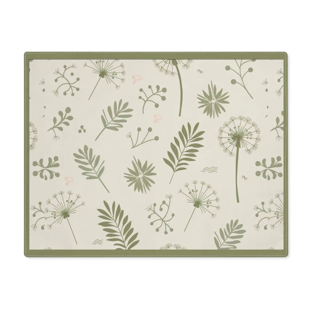 Stylish Cotton Placemats - Dandelion Leaf Design - DipaliZ