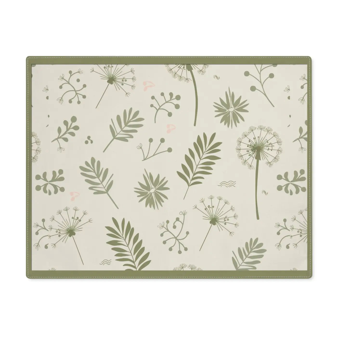Stylish Cotton Placemats - Dandelion Leaf Design - DipaliZ
