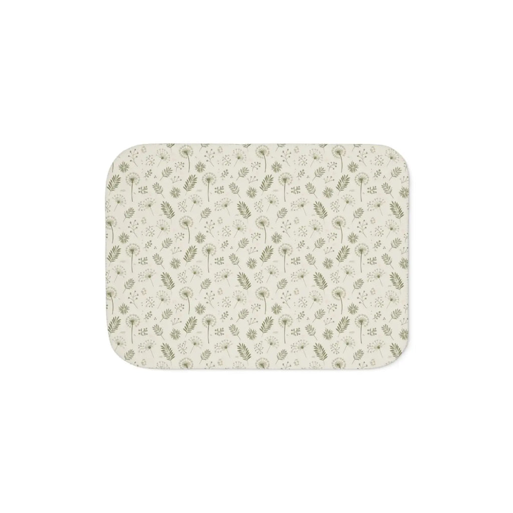 Snuggly Sherpa Blanket - Dandelion Print Fluffy Comfort - DipaliZ