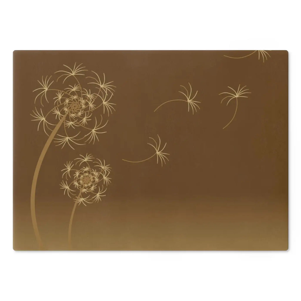 Dandelions Dispersal Cutting Board - Tempered Glass - DipaliZ