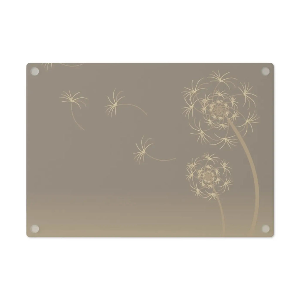 Dandelions Dispersal Cutting Board - Tempered Glass - DipaliZ