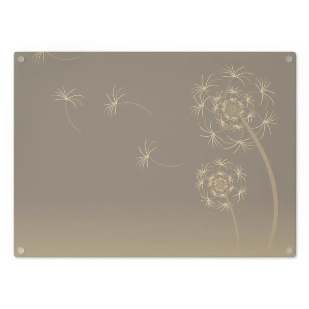 Dandelions Dispersal Cutting Board - Tempered Glass - DipaliZ