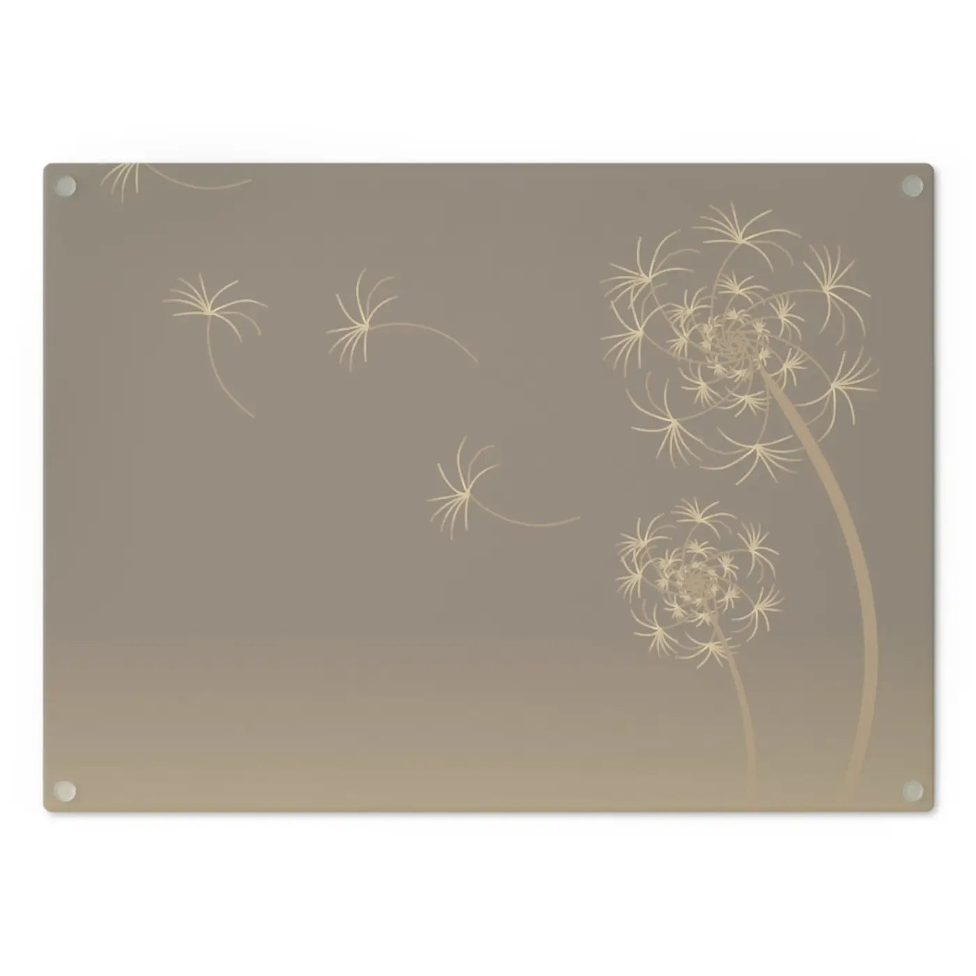 Dandelions Dispersal Cutting Board - Tempered Glass - DipaliZ