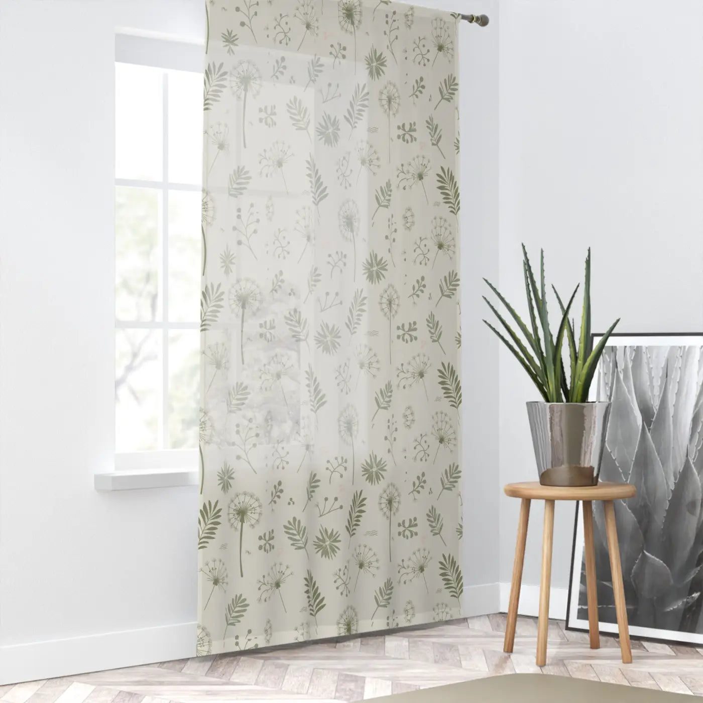 Leaves Window Curtain - Dandelion Nature Design - DipaliZ
