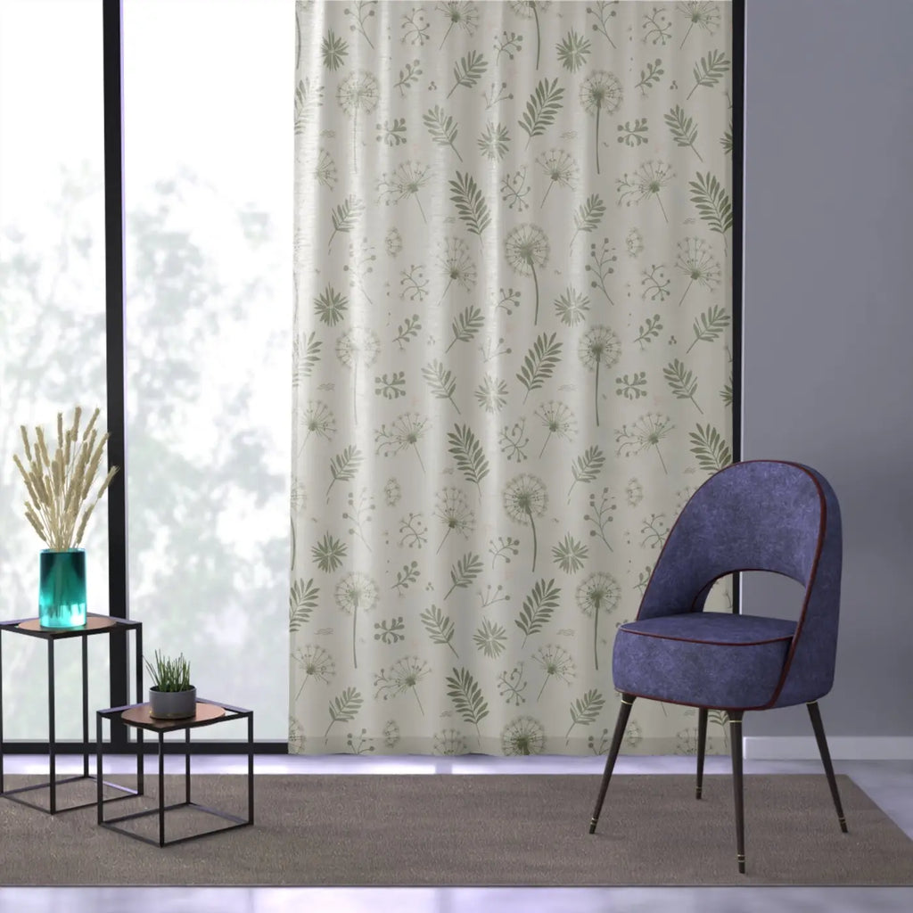 Leaves Window Curtain - Dandelion Nature Design - DipaliZ