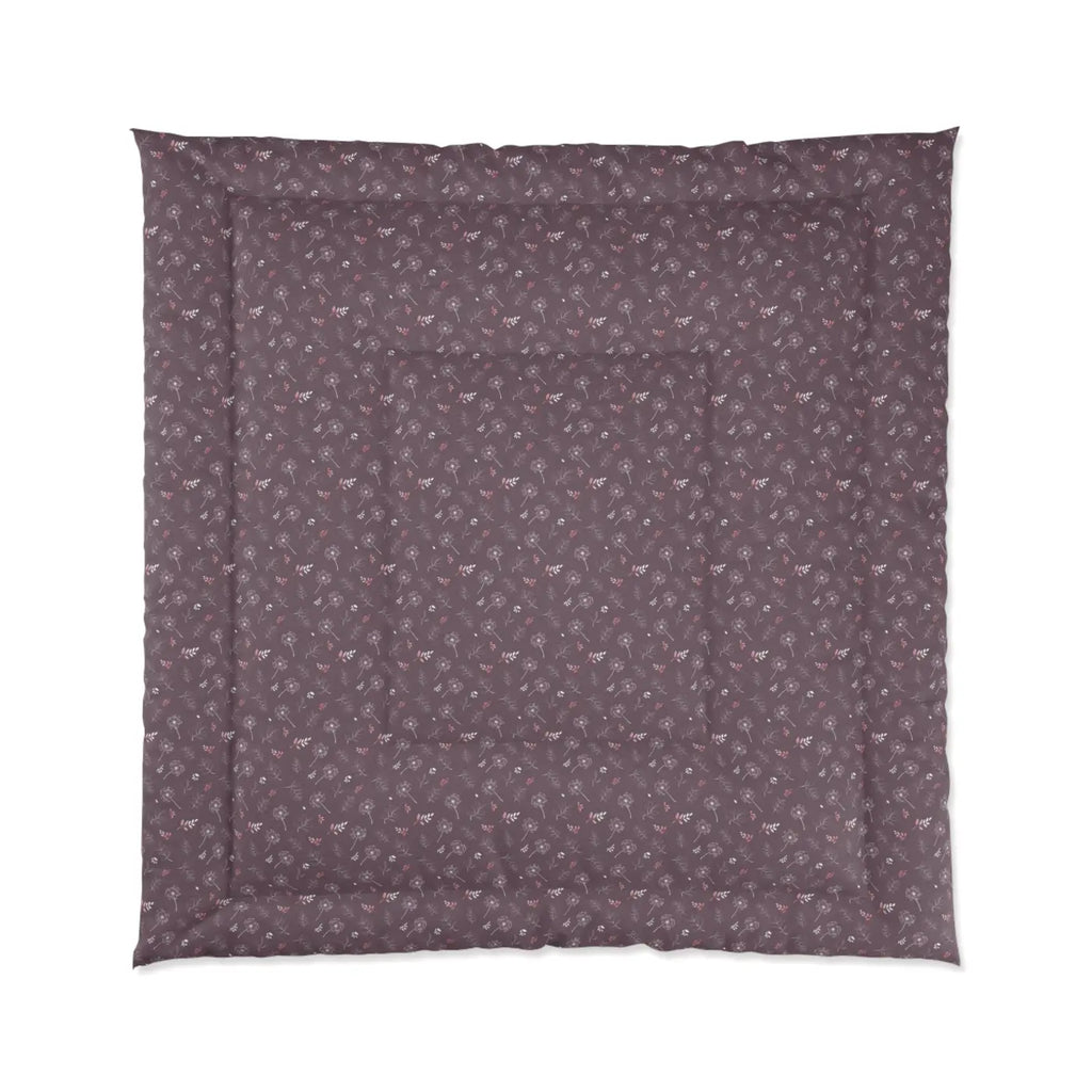 Luxurious Dandelions Comforter - Mauve Dream Design - DipaliZ