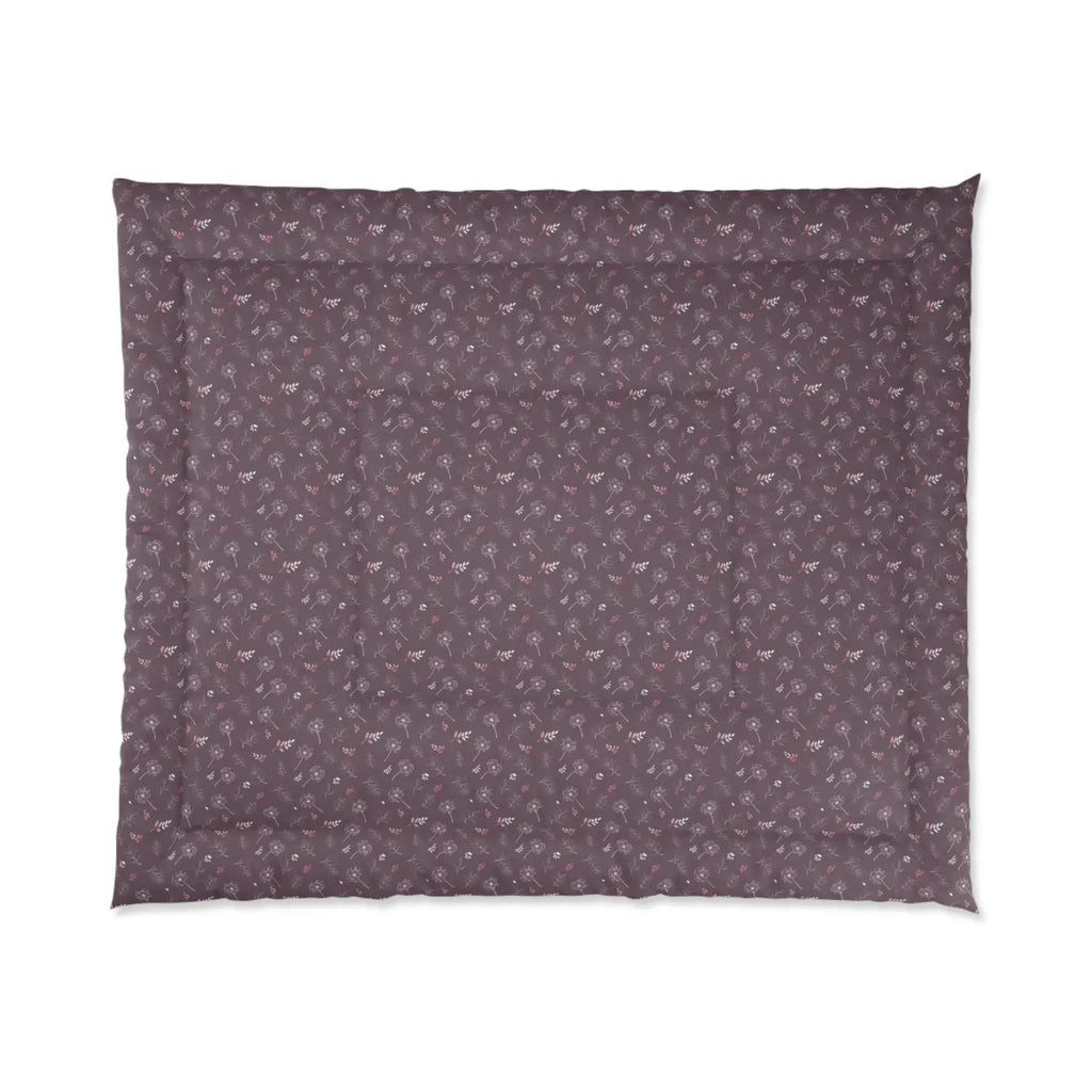 Luxurious Dandelions Comforter - Mauve Dream Design - DipaliZ