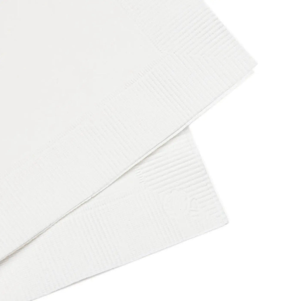 Luxe White Coined Napkins - Elegant Table Decor - DipaliZ
