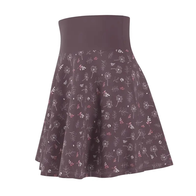 Mauve Dandelions Skater Skirt - Versatile Day to Night - DipaliZ