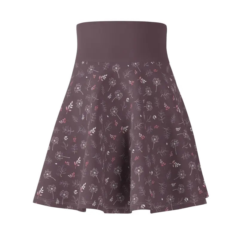 Mauve Dandelions Skater Skirt - Versatile Day to Night - DipaliZ
