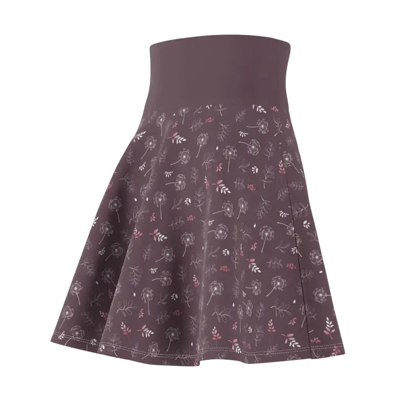 Mauve Dandelions Skater Skirt - Versatile Day to Night - DipaliZ