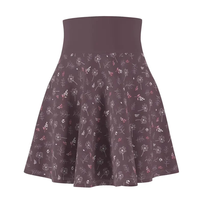 Mauve Dandelions Skater Skirt - Versatile Day to Night - DipaliZ