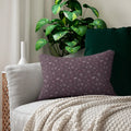 Mauve Spun Polyester Lumbar Pillow - Dandelion Glam Design - DipaliZ