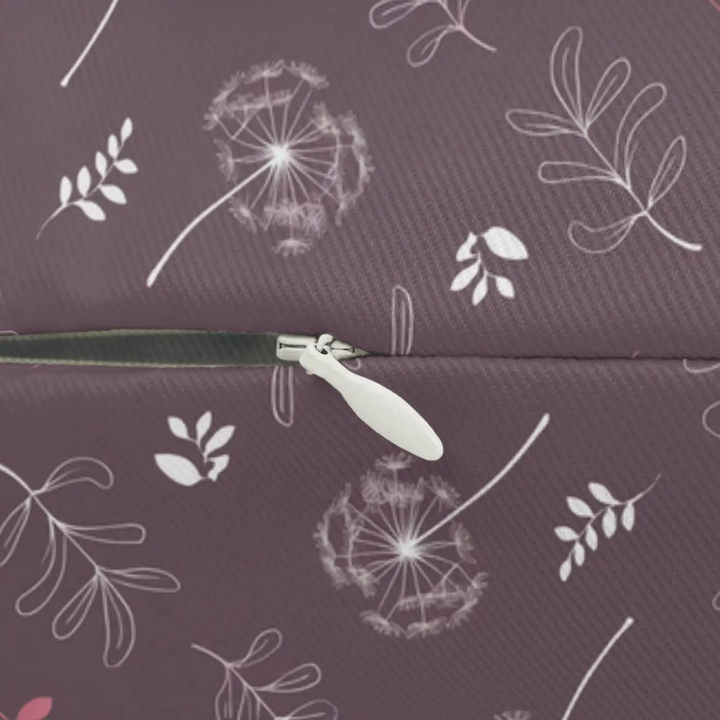 Mauve Spun Polyester Lumbar Pillow - Dandelion Glam Design - DipaliZ