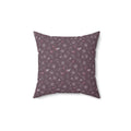 Dandelion Square Pillow - Mauve Polyester Cover - DipaliZ