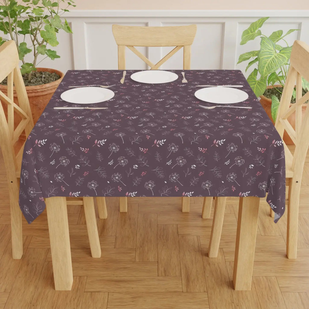 Mauve Tablecloth - Elegant One-Sided Print Polyester Fabric - DipaliZ