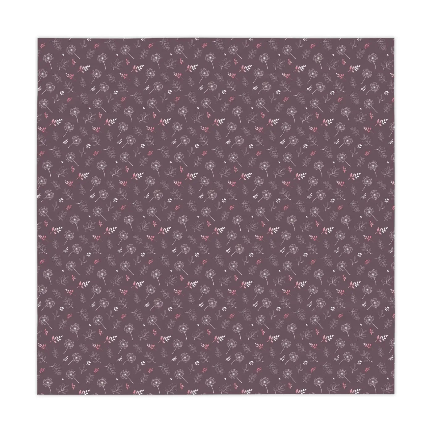 Mauve Tablecloth - Elegant One-Sided Print Polyester Fabric - DipaliZ
