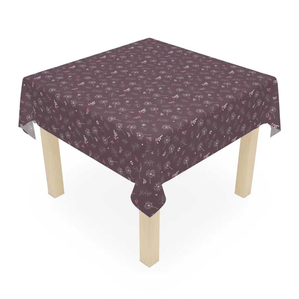 Mauve Tablecloth - Elegant One-Sided Print Polyester Fabric - DipaliZ