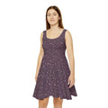 Dandelion Skater Dress - Mauve Floral Womens Apparel - DipaliZ