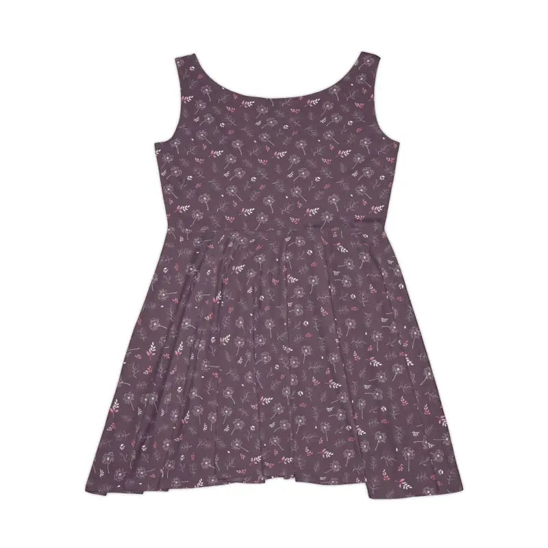 Dandelion Skater Dress - Mauve Floral Womens Apparel - DipaliZ