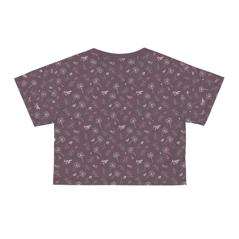 Dandelions Crop Top - Mauve AOP Silky Soft Polyester - DipaliZ