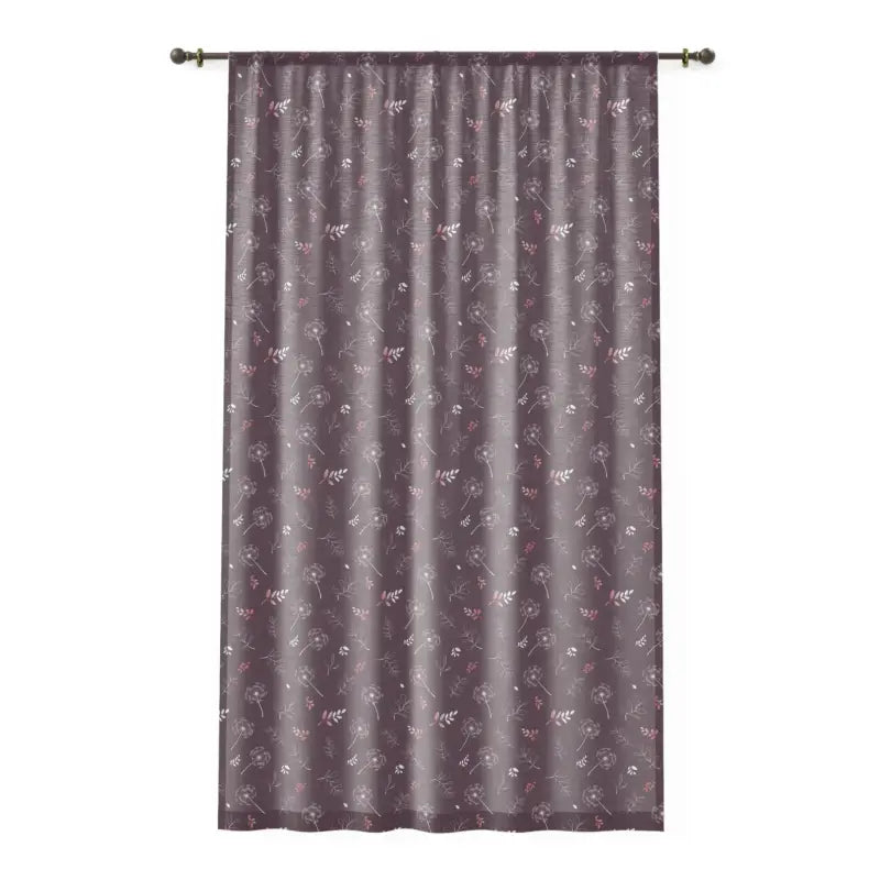 Dandelions Window Curtain - Mauve Home Decor - DipaliZ