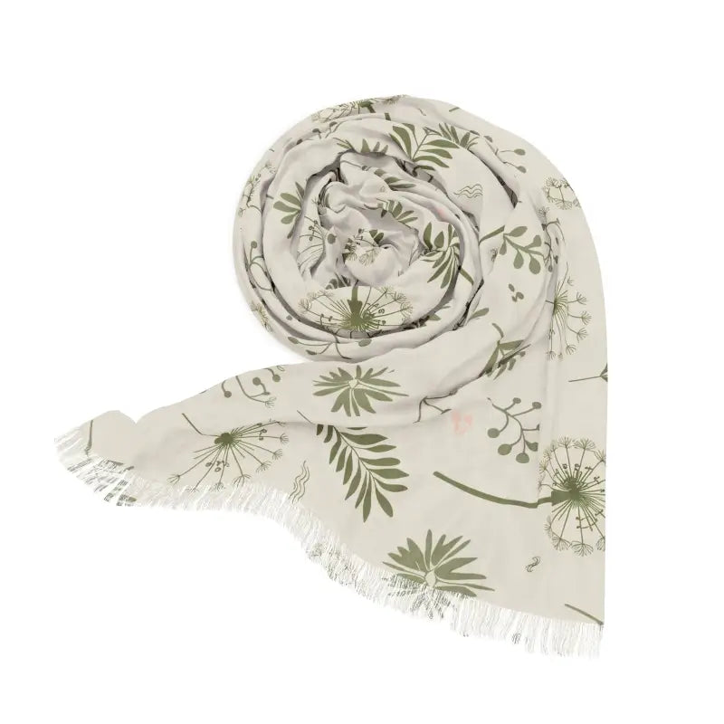 Lightweight Scarf - Dandelions and Leaves Print - DipaliZ