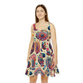 Womens Skater Dress - Playful Dots Pattern - DipaliZ