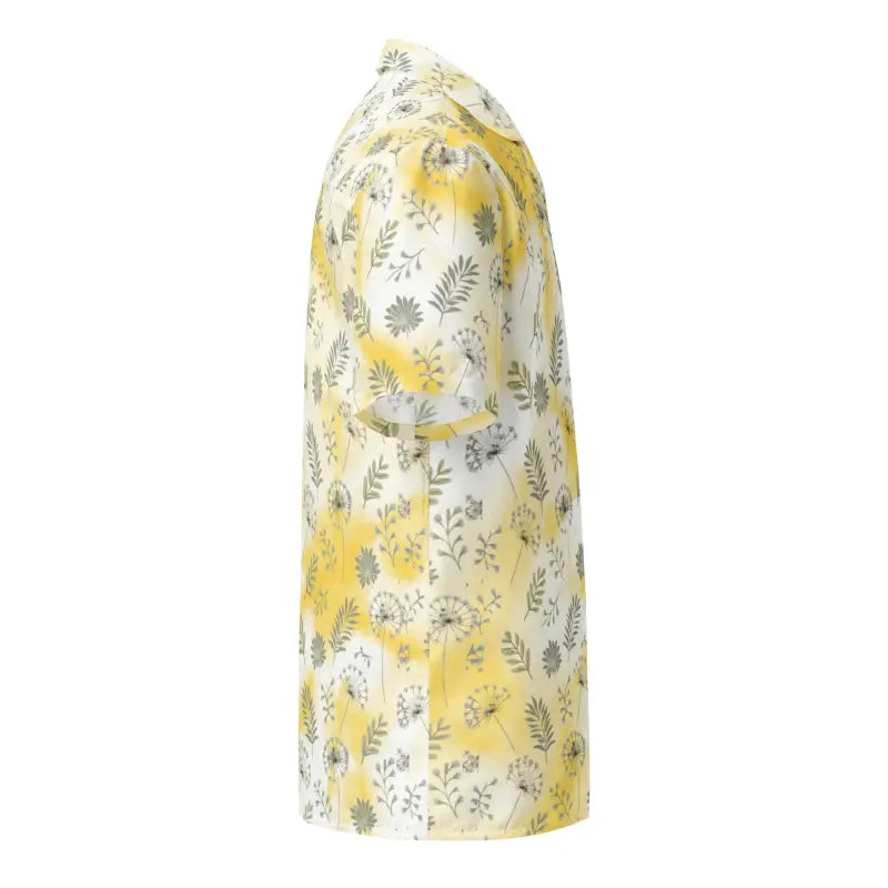 Yellow Tie Dye Unisex Button Shirt - Eco-Friendly Summer - DipaliZ