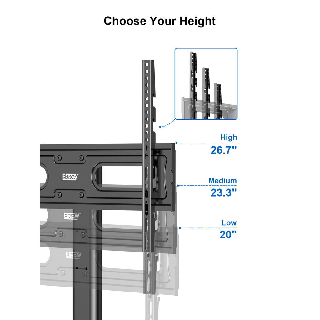 ErgoAV Tabletop TV Stand with Swivel for 40" to 75" TVs