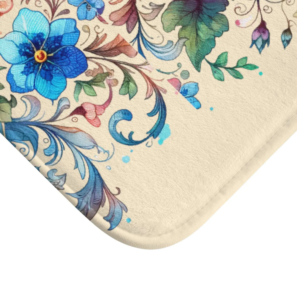 Moisture Absorbing Bath Mat - Bird and Flowers Design - DipaliZ