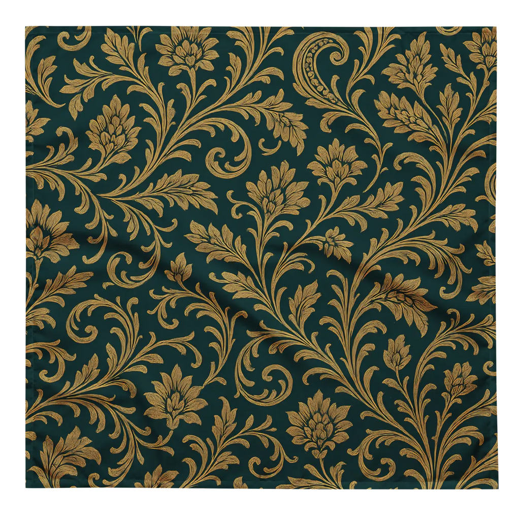 All-Over Print Bandana - Decorative Floral Recycled Polyester - DipaliZ