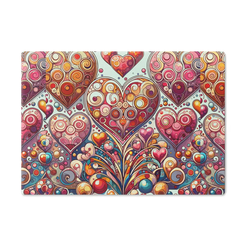 Hearts Cutting Board - Decorative Kitchen Essential - DipaliZ