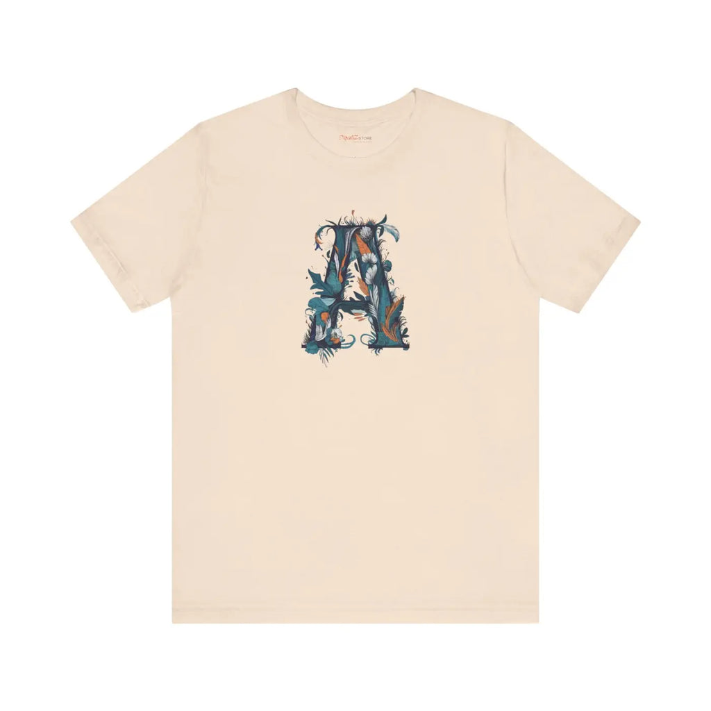 Decorative Letter A Unisex Jersey Short Sleeve Tee - DipaliZ