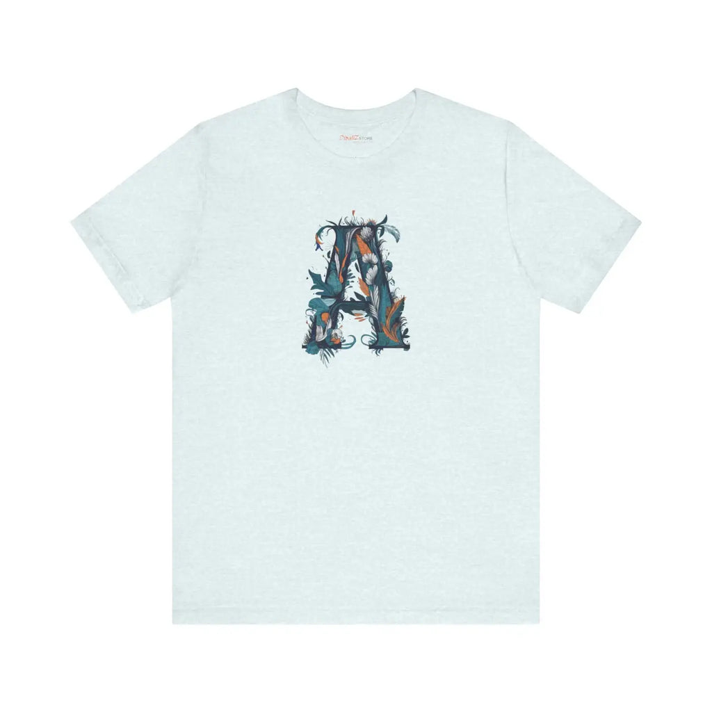 Decorative Letter A Unisex Jersey Short Sleeve Tee - DipaliZ