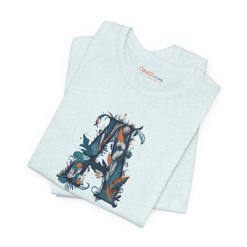 Decorative Letter A Unisex Jersey Short Sleeve Tee - DipaliZ