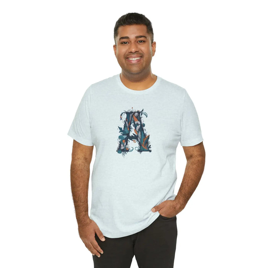 Decorative Letter A Unisex Jersey Short Sleeve Tee - DipaliZ