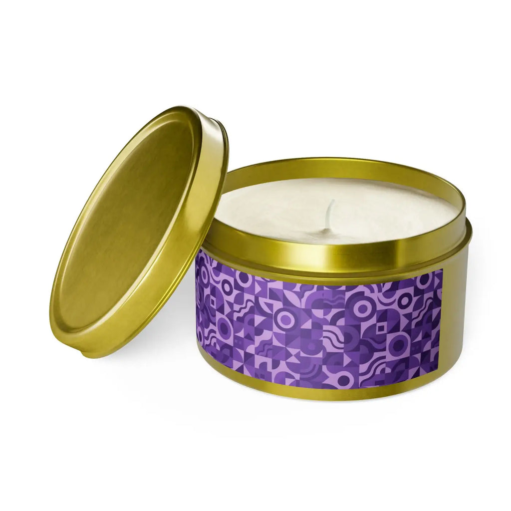 Hand-Poured Coconut Soy Candle - Reusable Decorative Tin - DipaliZ