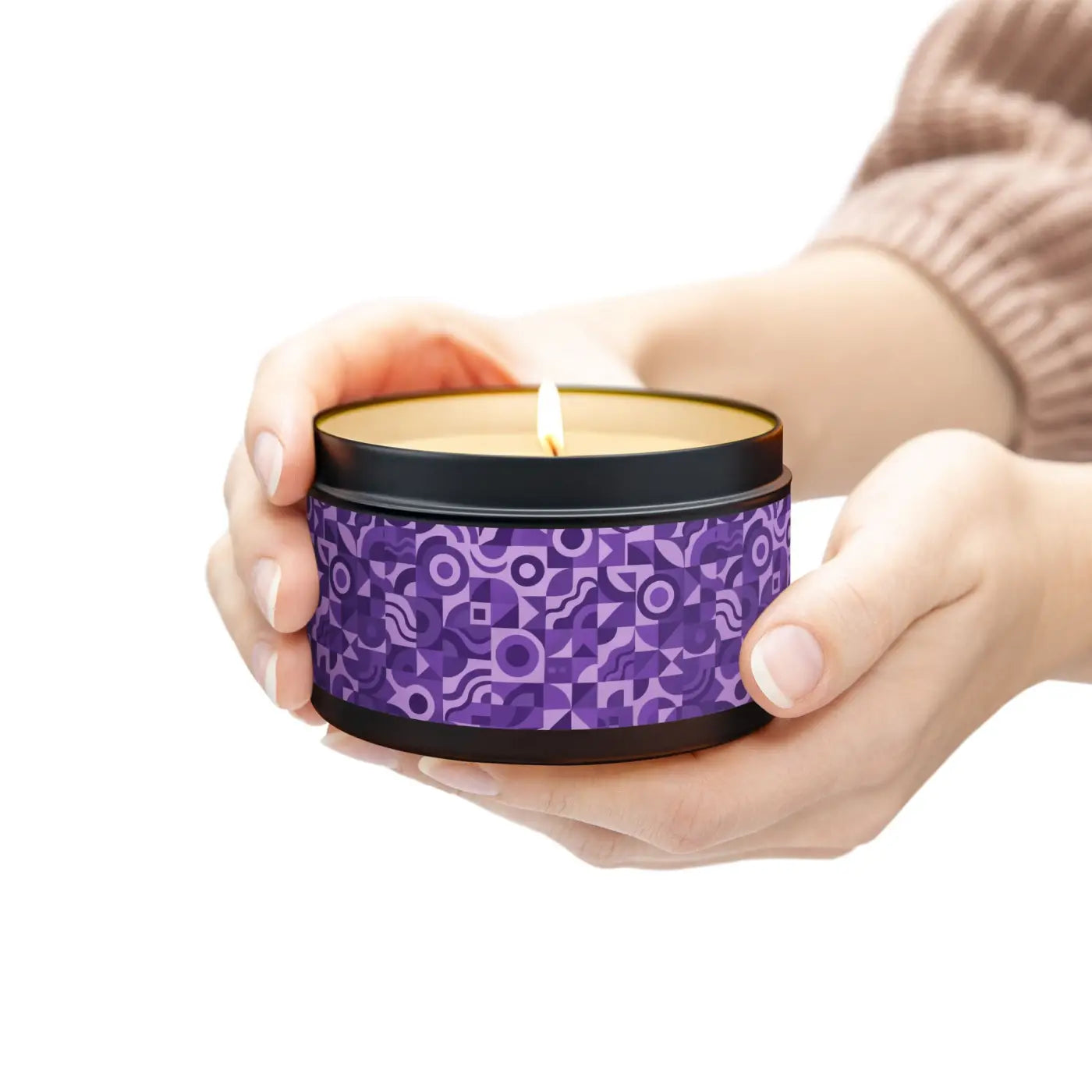Hand-Poured Coconut Soy Candle - Reusable Decorative Tin - DipaliZ