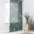 Teal Flower Power Window Curtain - Artistic Home Decor - DipaliZ