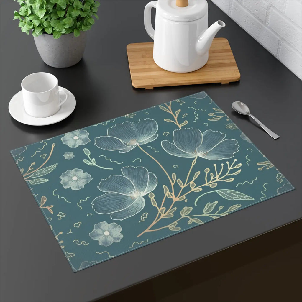Delicate Flowers Cotton Placemat - Eco Friendly Dining - DipaliZ