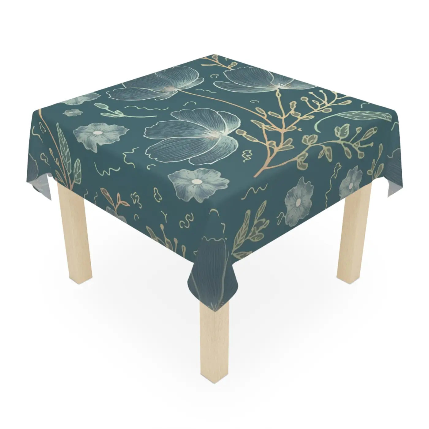 Whimsical Flower Tablecloth - One Sided Print Design - DipaliZ
