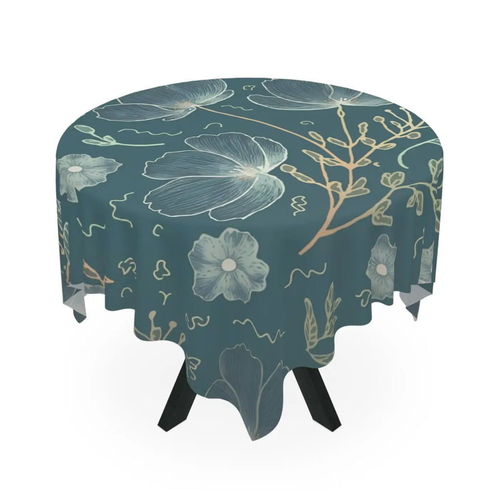 Whimsical Flower Tablecloth - One Sided Print Design - DipaliZ