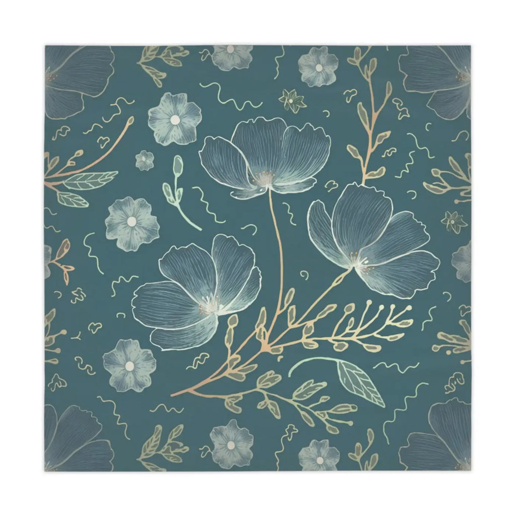 Whimsical Flower Tablecloth - One Sided Print Design - DipaliZ