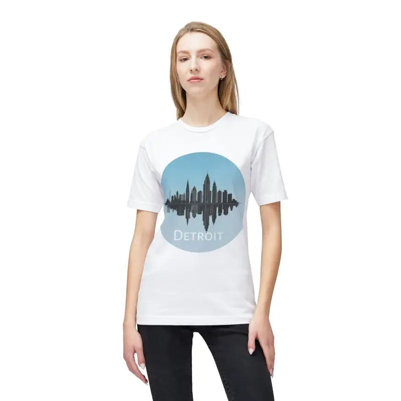 Detroit City Skyline Cotton Tee - Eco-Friendly Gifts - DipaliZ