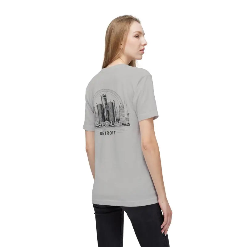 Detroit City Skyline Cotton Tee - Urban Style - DipaliZ